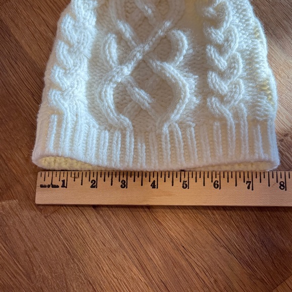 J. Crew Cream Knit Beanie with Pom - Picture 4 of 4